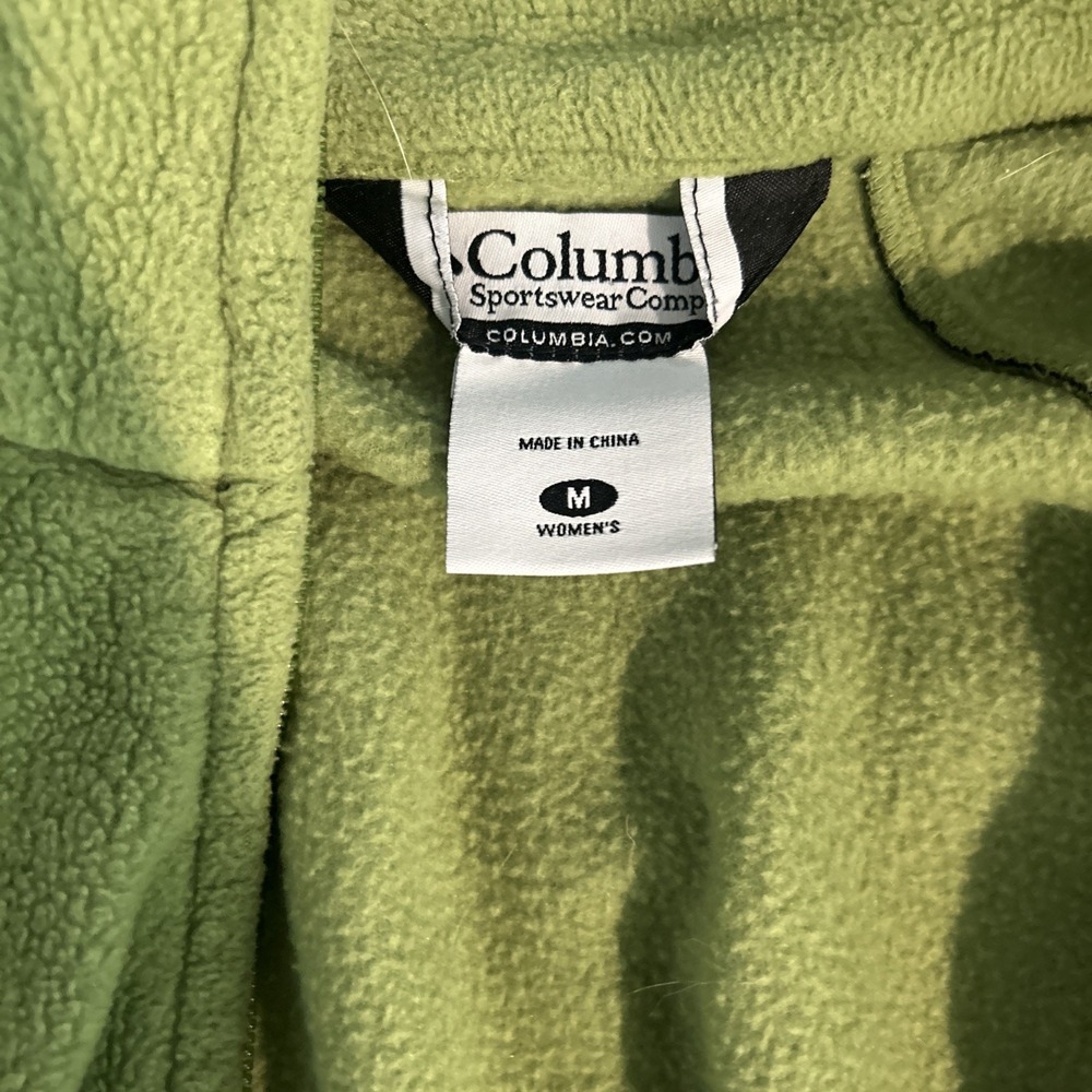 Columbia Sportswear Women Olive Green Full Zip Fleece Sweater Jacket Size M - Picture 4 of 6